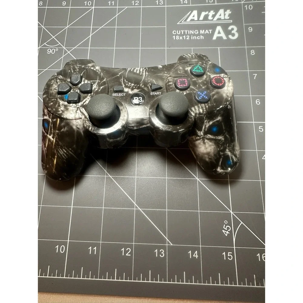 Lot Of 2! P3 Wireless Controllers For PS3 Galaxy Nebula & Black Ghost No Charger